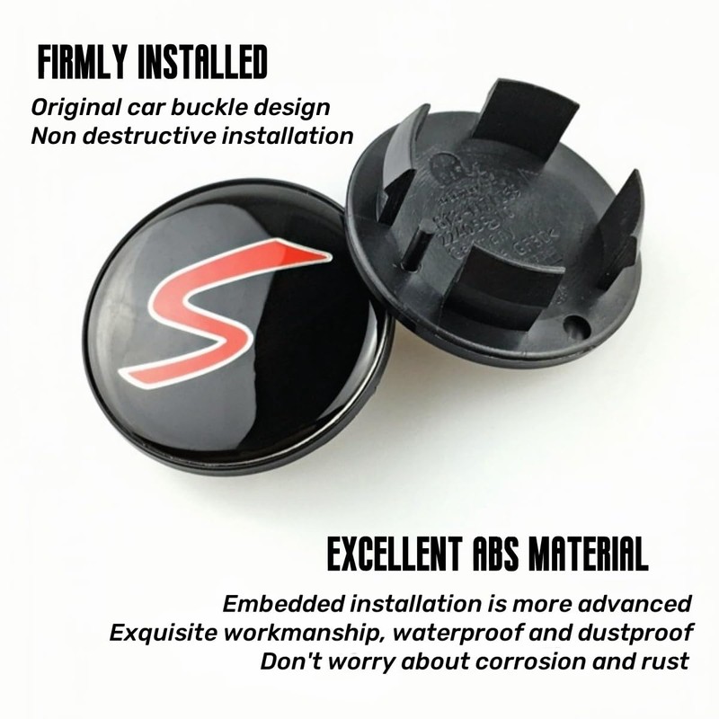 4PCS Car Wheel Center Cap 54mm S Logo Compatible with