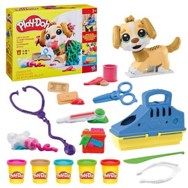 Play-Doh Hasbro Kit Veterinario Kit de Manualidades con Cachorro de Juguete, 10 Herramientas y 5 Colores para niños y niñas a Partir de los 3 años