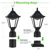 TPSHPTS Solar Post Lights, Outdoor Solar Lamp Post Light with