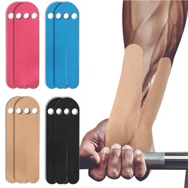 Precut Kinesiology Tape for Wrist, 8 Pcs Waterproof Breathable Hand Kinesiology Tape with Finger Holes, Hypoallergenic Elastic Cotton Athletic Tapes for Carpal Tunnel, Sports Joints Muscle Support