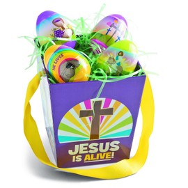 Fun Express Resurrection Eggs 12 Pack - Christian Easter Egg Stuffers with Holy Week Story for Kids | Religious Easter Basket Filler for Egg Hunt | Pre Filled Easter Eggs Bulk for Church & Family