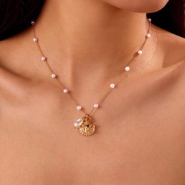 Shell Necklaces for Women Summer Beach Accessories for Women Boho Starfish Coastal Jewelry