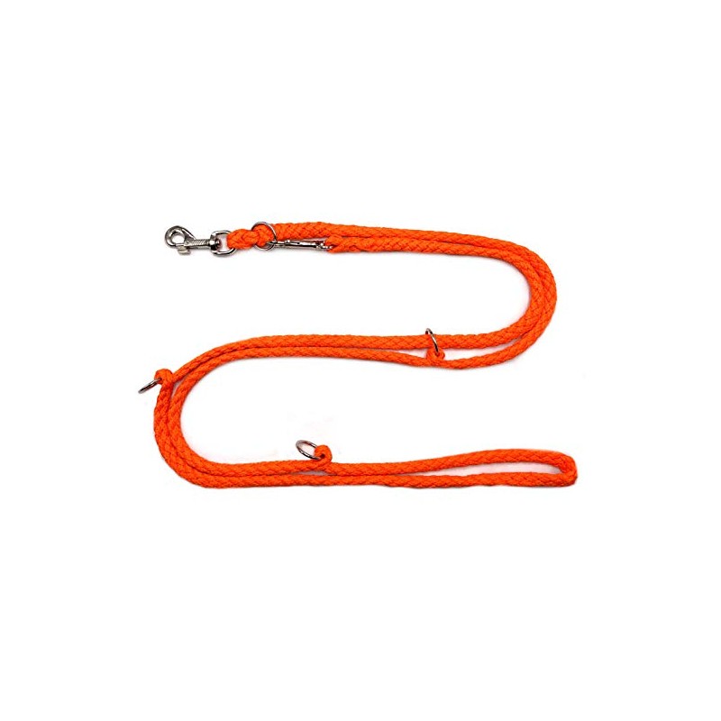 elropet Double Dog Lead 2.80 m 4-Way Adjustable Orange