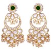Aheli Kundan Pearl Chandbali Pendientes con Maang Tikka Conjunto de