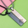 Wolentty His and Hers Couple Necklace Stainless Steel Distance Couples