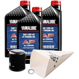 Tusk 4-Stroke Oil Change Kit Yamalube All Purpose 10W-40 for Yamaha Kodiak 450 4x4 Auto 2003-2006