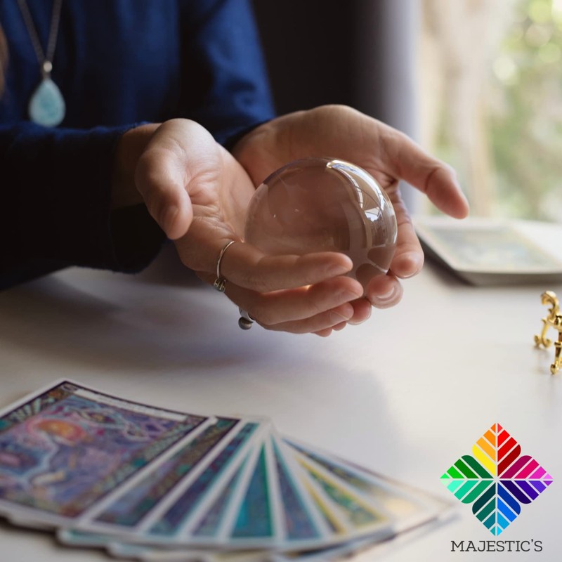 8cm Crystal Ball with Metal Stand + Box - Perfect