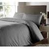 Ev Dekor® Double Duvet Cover Set Hotel Quality Stripes Satin