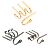 Natudeco 4Pcs Christmas Stocking Holders Metal Hanger Hooks Holiday Mantel
