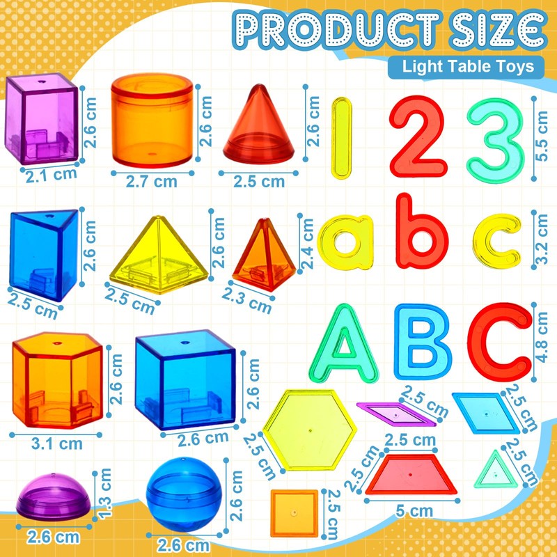 Blueweenly 268 Pcs Plastic Practice Set Transparent Letters and Numbers