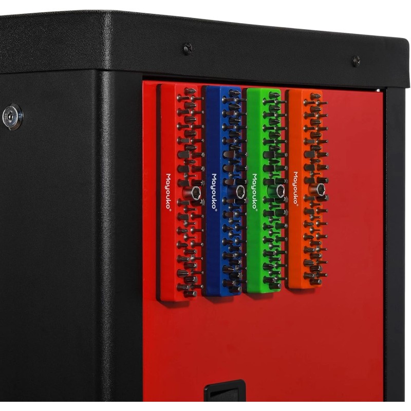 FOCUS TOOL 4PCS 1/4" Magnetic Hex Bit Holder Rack Organizer