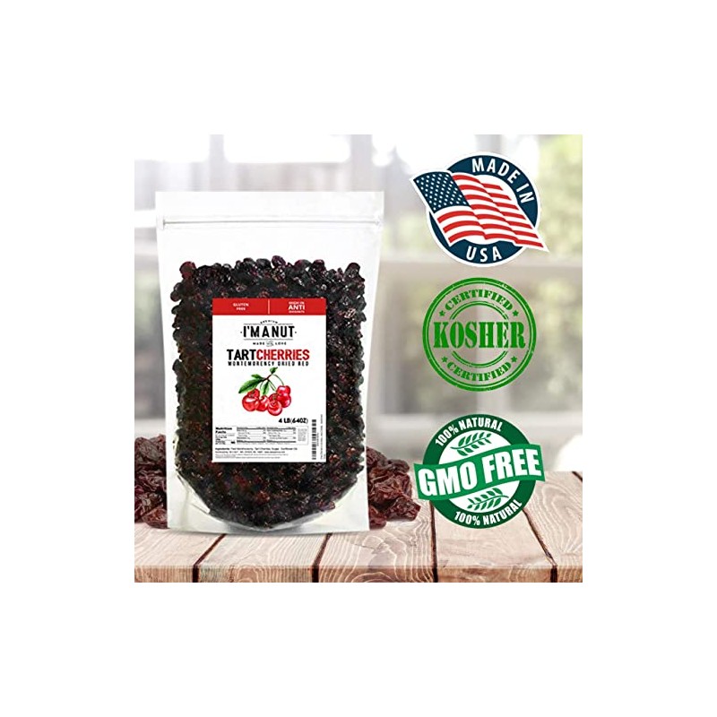 Dried Cherries 2 LB (32oz) Resealable Bag, Tart, Sweetened