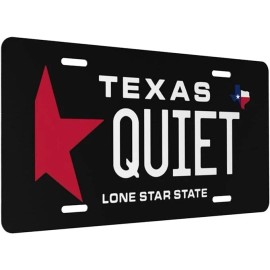 BLVD Quiet Texas License Plate including Hardware Made In USA