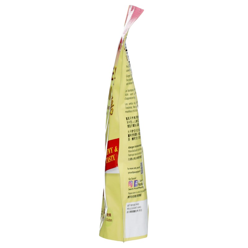 Prince Of Peace Lychee Ginger Chews, Gluten Free, 4 Ounce