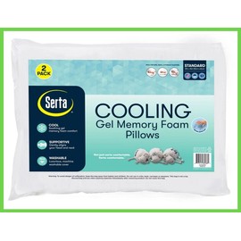 Serta Gel Memory Foam Cluster Classic Standard Bed Pillows 2-pack