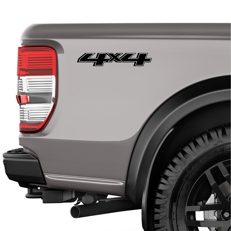 4x4 Truck Decals 2014-2017 Bedside Replacement Black Stickers