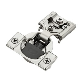 HOME EDIT 60 Pack 30 Pairs 1/2 inch Overlay Soft Close Cabinet Hinges for Kitchen, Stainless Steel Three-Way Adjustable, Concealed Self-Closing Door Hinges