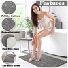 VELVETIO Pebbles Stone Bath Mat & Pedestal Set for Bathroom,
