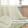 XWZO Cream Sheer Curtains 84 inches Long, Voile Light Filtering