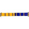 Generisch Braunschweig Bar Scarf (Knitted Scarf, Barscarf), Blue, yellow