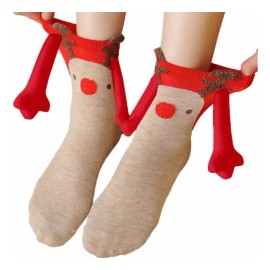 PMX Calcetines Navidad Con Imán Para Manitas, Calcetas Reno Imán