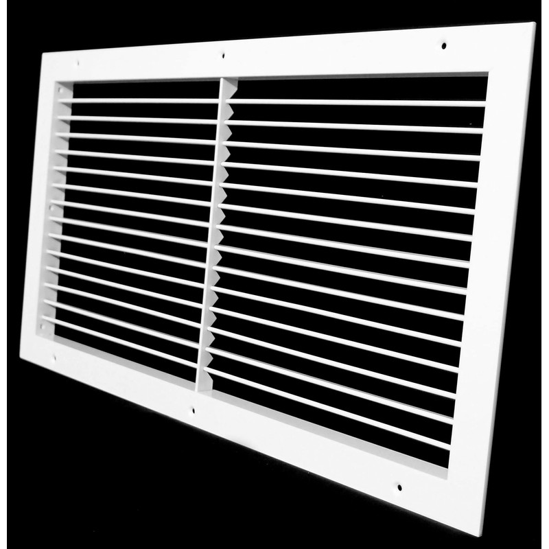 24"w X 12"h Aluminum Adjustable Return/Supply HVAC Air Grille -
