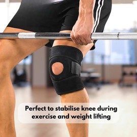 JLEO Knee Support Men, Knee Support for Women, Knee Support with Patella Tendon Knee Strap, Knee Brace for Women, Knee Brace for Running, Adjustable Knee Strap, Kneecap Support