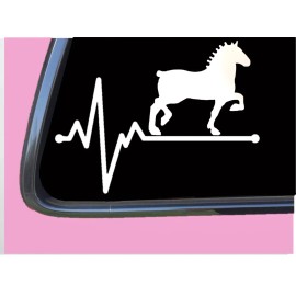 EZSTIK Draft Horse Lifeline TP 259 vinyl 8" Decal Sticker belgian percheron shoe bridle