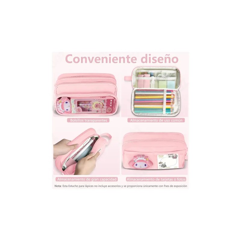 Estuche De Lapicera Gran Capacidad Pencil Case Organizadora