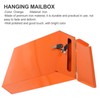Veemoon Wall Mounted Orange Locked Mailbox, Iron Post Mailbox with