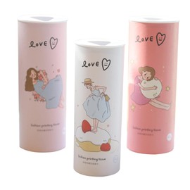 CHILDWEET 3Pcs Printed Hand Tissue Cylinder Roll Portable Facial Tissues for Car Cup Holder Home Office Use Convenient Extraction for Travel Everyday Needs