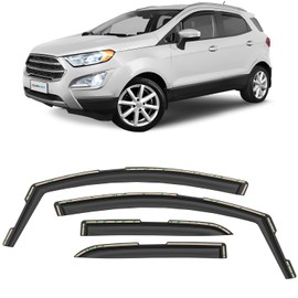 CLIM ART in-Channel Incredibly Durable Rain Guards for Ford EcoSport 2018-2022, Original Window Deflectors, Vent Window Visors, Vent Deflector, 4 pcs. - 615274