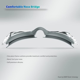 ZABERT 2 Pack Swim Goggles Adult men youth,swimming goggles for pool outdoor water swimming Navy Blue Gray Clear