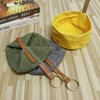 Waxed Canvas Foldable Dog Bowl (Yellow)