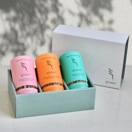 Asian Wellness Tisane Herbal Tea Variety Pack, 3 Blends: Hibiscus & Mandarin to Release Tension & Stress, Honeysuckle & Self-Heal to Support Immune System, Peppermint & Loquat to Soothe Throat | Whole holistic wellness ingredients like dried flowers, roo