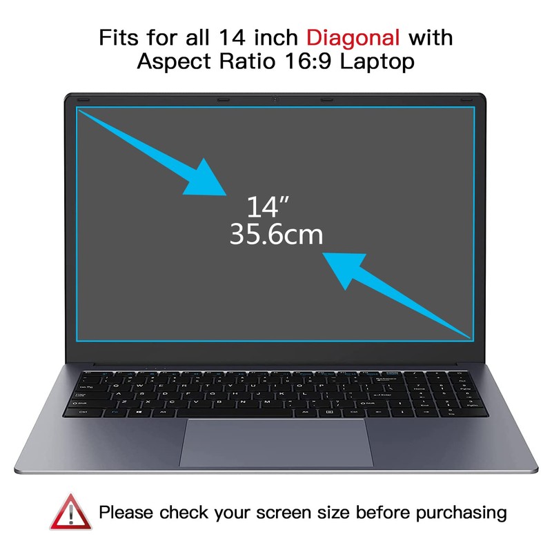 2 Pcs 14 Inch Laptop Anti Blue Light Screen Protector,