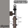 skysen Sliding Barn Door Hardware Roller Set Black (Spoke Wheel