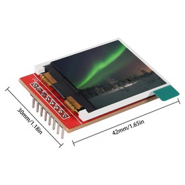 XIITIA 2pcs 1.44" SPI TFT LCD Display Screen Module ST7735 128x128 TFT LCD Screen Shield 3.3V RGB 65K 4-Wire for Arduino