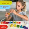 Extasticks Wooden Lacing Beads Toy for Toddlers Montessori Stringing Bead