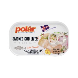MW Polar Smoked Cod Liver in Oil 4.27 oz – Wild-Caught, Rich in Omega-3, Ready to Eat – Premium Quality Seafood (Pack of 12)