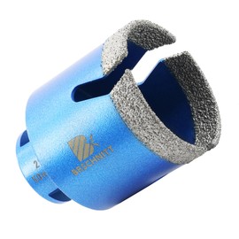 2 Inch Diamond Core Drill Bit for Porcelain Tile Ceramic Marble Granite Drilling,BRSCHNITT Vacuum Brazed Diamond Hole Saw with 5/8-11 Thread