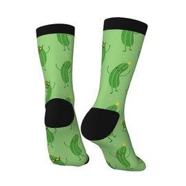 Cute Pickle Socks Novelty Crew Casual Dress Socks Funny Vegetable Pickle Lover Gifts