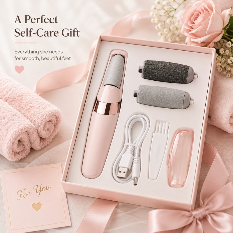 Rechargeable Electric Foot File for Heel Care – 2-Speed Callus