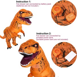 Wgudzpj Mini Blower Fan for Dinosaur Costume or Doll Mascot Head or Other Inflatable Game Clothing Suits