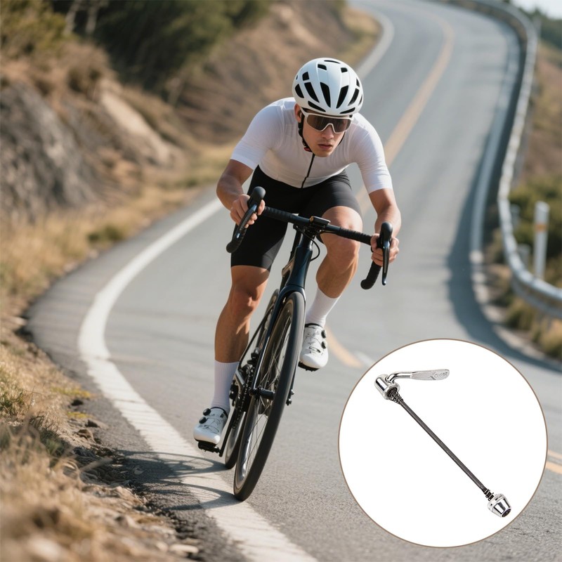 Quick Release Skewer and Front Wheel Riser Block for Bike