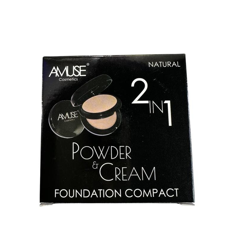 Amuse 2 in 1 Powder & Cream Foundation Compact Concealer