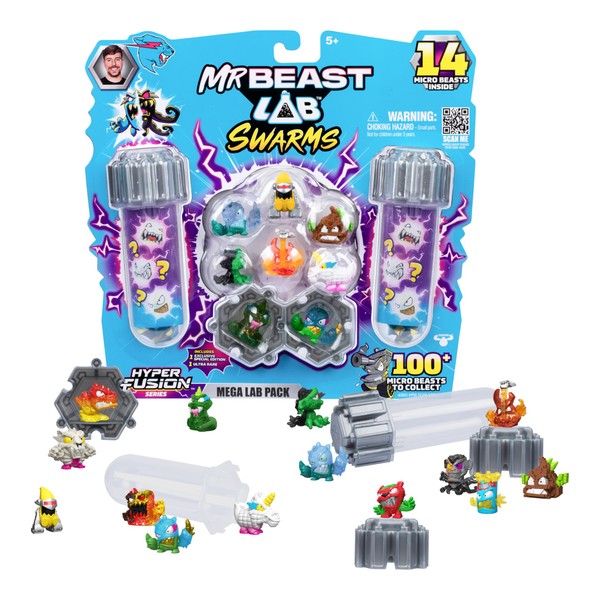 MrBeast Lab Swarms Hyper Fusion Series, Biting Hot Sauce Collectibles,