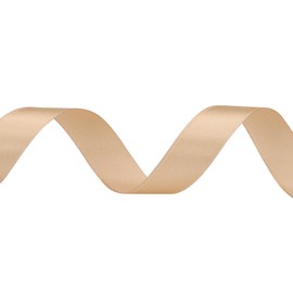 5/8 inches 50 Yard Champagne Gold Satin Ribbon for Gift Wrapping, Wedding, Crafts, Christmas,Easter, Floral, Hair, Invitation Decorations and More
