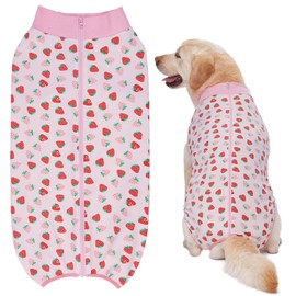 KUVEELA PET Post-Surgery Outfit for Large and Medium Dogs, For Male and Female Dogs, Post-Surgery Clothes for Dogs, Dog Garment, Nursing Clothes, Pet Clothes, Elizabeth Collar, Neutering, Weaning