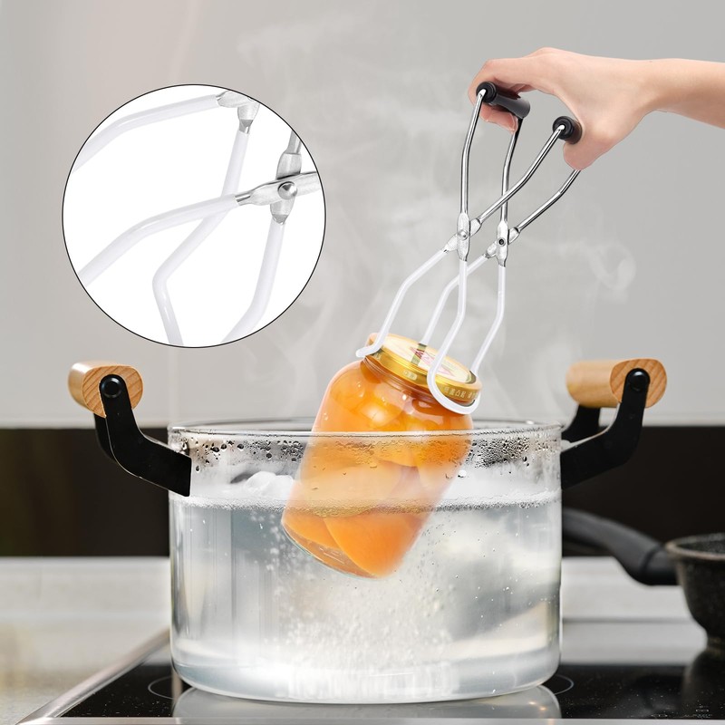 Canning Jar Lifter, Canning Tongs, Stainless Steel Jar Lifter with